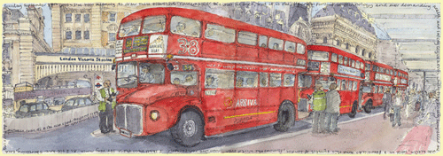 London in Landscape Publications - Vols I & II. No 38 Bus 500 pixels